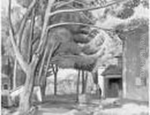 Paysage Du Midi, La Terrasse. Oil Painting by Edmond Ceria