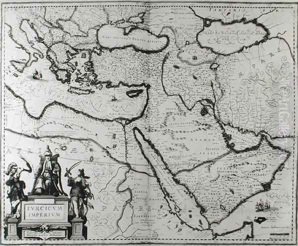 Map of the Ottoman Empire Oil Painting by Joannes Jansson