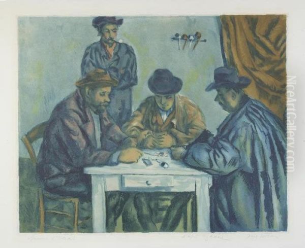 Les Jouers Des Cartes Oil Painting by Paul Cezanne