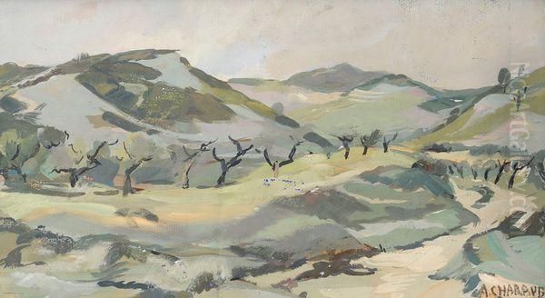 Paysage Provencal Oil Painting by Auguste Chabaud