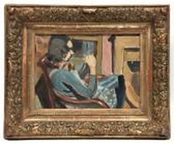 La Lecture Oil Painting by Auguste Chabaud