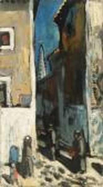 La Ruelle Oil Painting by Auguste Chabaud