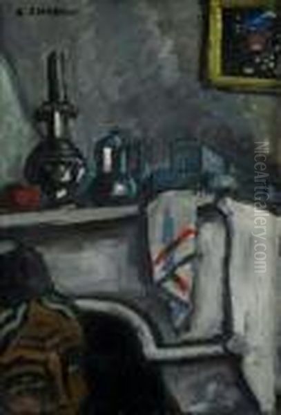 La Cheminee A Graveson. Oil Painting by Auguste Chabaud
