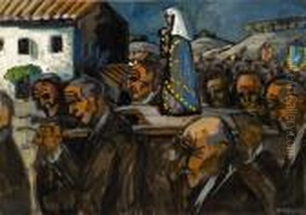 La Procession Oil Painting by Auguste Chabaud