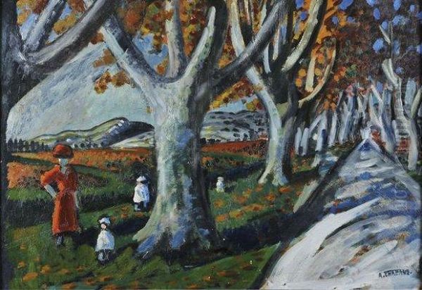 L'automne Oil Painting by Auguste Chabaud