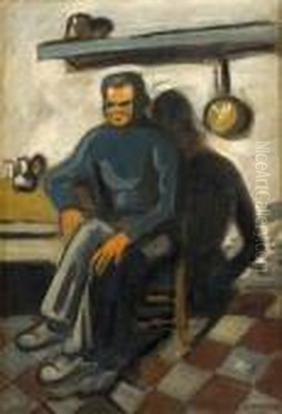 Homme Assis Oil Painting by Auguste Chabaud