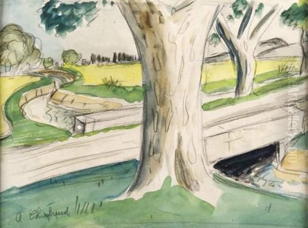 Le Petit Pont Oil Painting by Auguste Chabaud