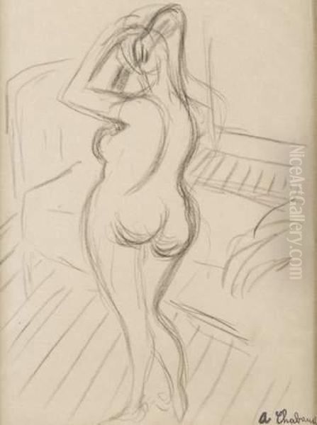 Nu Dans La Chambre. Oil Painting by Auguste Chabaud