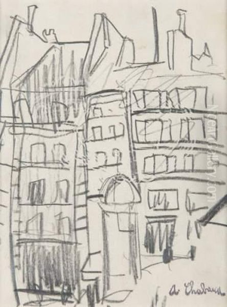 La Rue Oil Painting by Auguste Chabaud