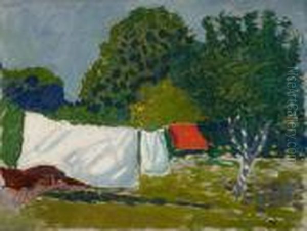 Le Linge Etendu Oil Painting by Auguste Chabaud