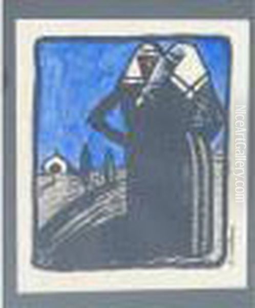 Egyptiens Oil Painting by Auguste Chabaud
