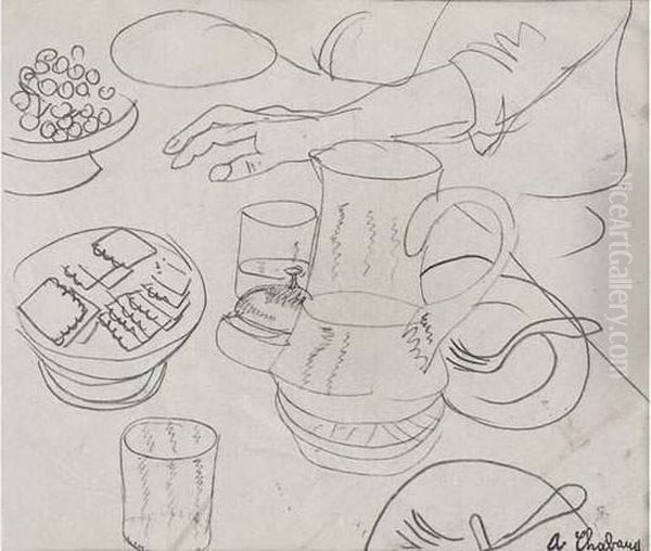 Nature Morte A La Carafe. Oil Painting by Auguste Chabaud