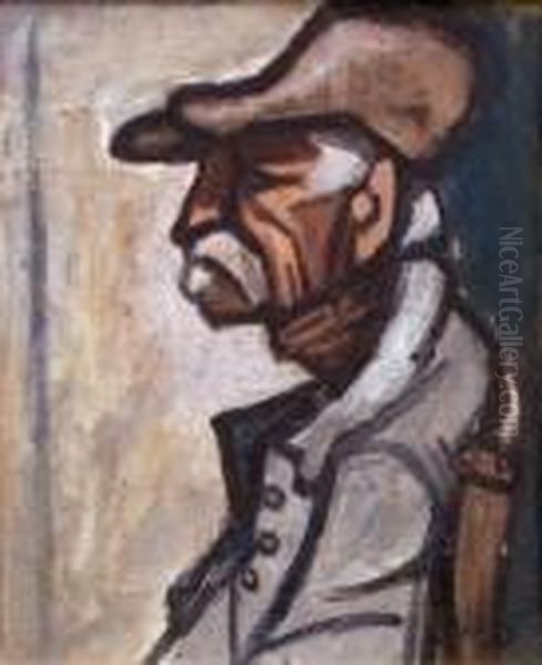 Portrait Presume Du Jardinier Du Peintre Oil Painting by Auguste Chabaud
