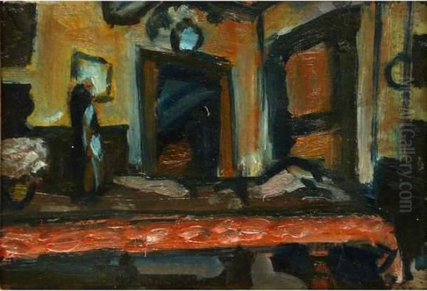 Scene D'interieur. Oil Painting by Auguste Chabaud