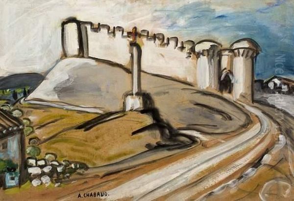 Villeneuve Les Avignon. Oil Painting by Auguste Chabaud