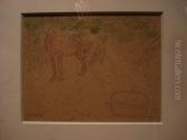 Le Cheval Qui Se Gratte Oil Painting by Auguste Chabaud