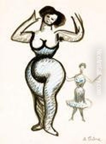 Les Danseuses Oil Painting by Auguste Chabaud