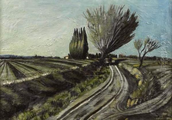 Oliviers Dans La Montagnette, Circa 1935 Oil Painting by Auguste Chabaud