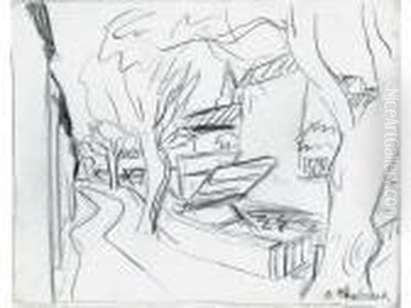 :la Rue Des Roues Oil Painting by Auguste Chabaud