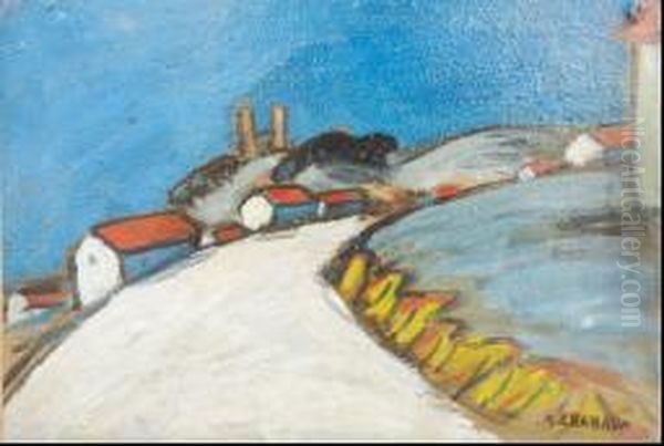 La Grande Route Blanche Oil Painting by Auguste Chabaud