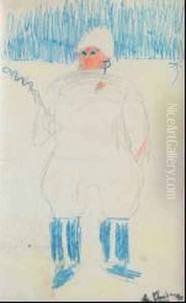 Les Bottes Bleues Oil Painting by Auguste Chabaud