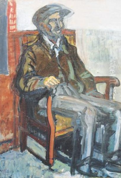Homme Assis Oil Painting by Auguste Chabaud