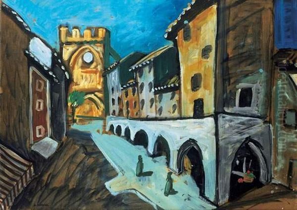 Eglise De Villeneuve Les Avignons Oil Painting by Auguste Chabaud