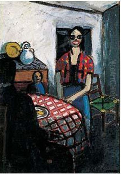 Signee En Bas A Droite Oil Painting by Auguste Chabaud