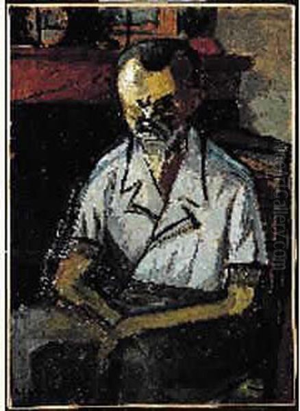Homme Assis Oil Painting by Auguste Chabaud