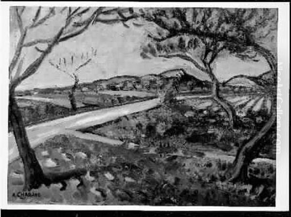 Elisee Sur Fond De Montagnette Oil Painting by Auguste Chabaud