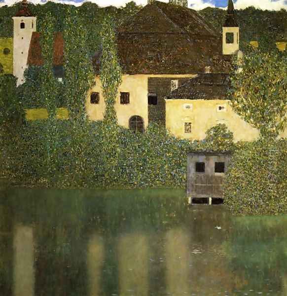Water Castle Oil Painting by Gustav Klimt