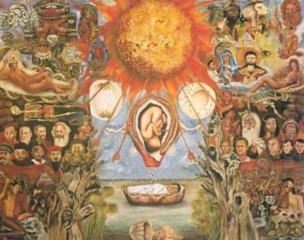 Moses Nucleus Of Creation Oil Painting by Frida Kahlo