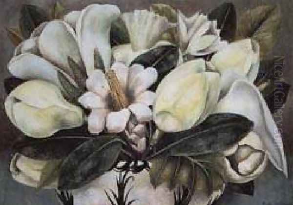 Magnolias Oil Painting by Frida Kahlo