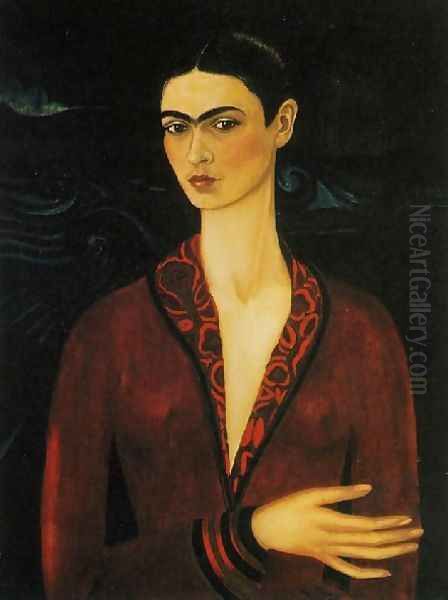 Self Portrait 1926 Oil Painting by Frida Kahlo