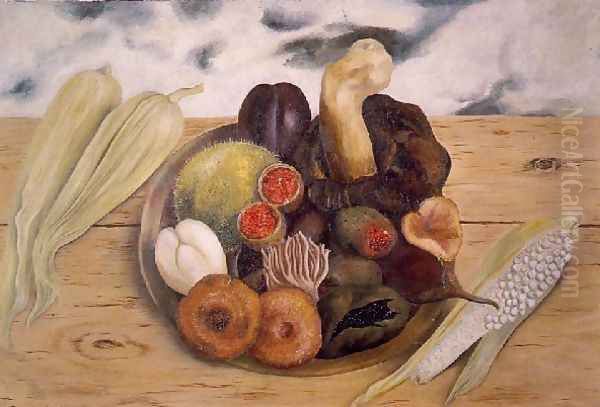 Fruits Of The Earth Oil Painting by Frida Kahlo