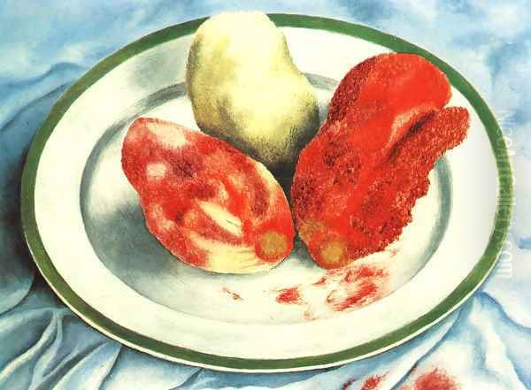 Cactus Fruits 1938 Private Collection Oil Painting by Frida Kahlo