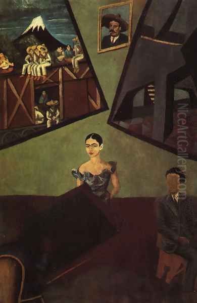 Pancho Villa And Adelita Before 1927 Oil Painting by Frida Kahlo