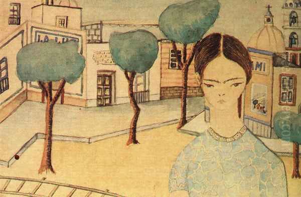 Frida In Coyoacan 1927 Oil Painting by Frida Kahlo