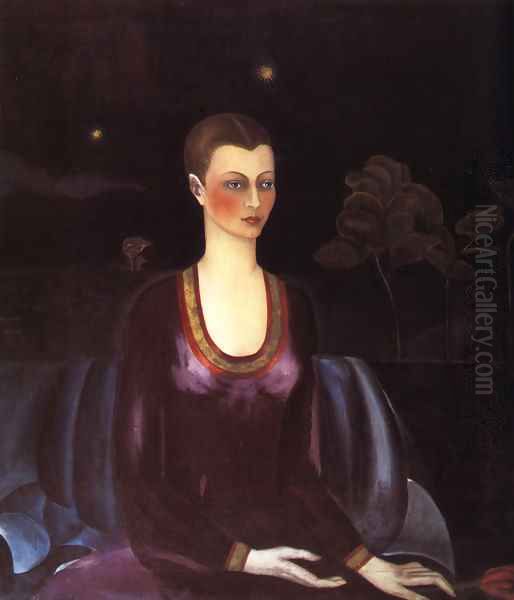 Portrait Of Alicia Galant 1927 Oil Painting by Frida Kahlo