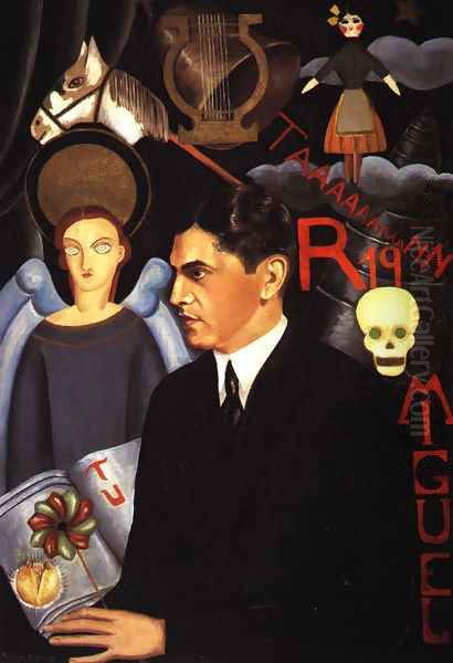 Portrait Of Miguel N Lira 1927 Oil Painting by Frida Kahlo