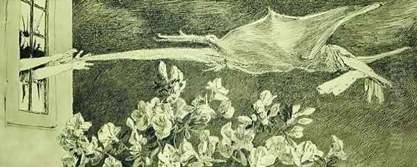 The Seizure, from 'Paraphrase on the Discovery of a Glove', pub. 1881, 1878 Oil Painting by Max Klinger