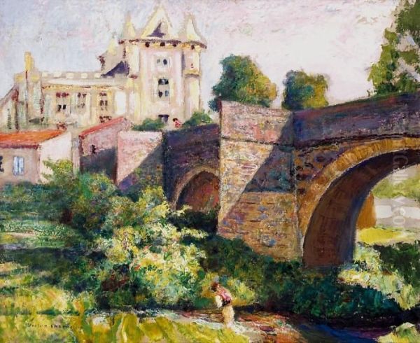Le Chteau De Murol Oil Painting by Victor Charreton