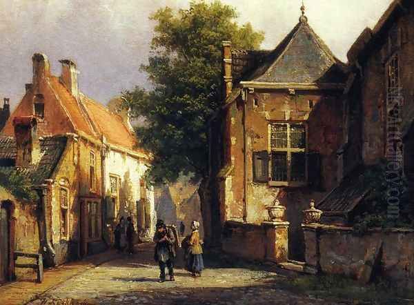 View of Amsterdam Oil Painting by Willem Koekkoek