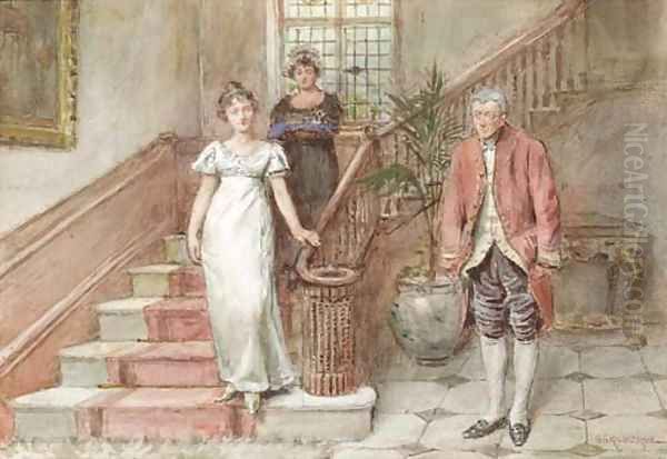 Attending to her ladyship Oil Painting by George Goodwin Kilburne
