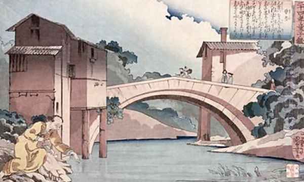 Sosan returning to his mother Oil Painting by Utagawa Kuniyoshi