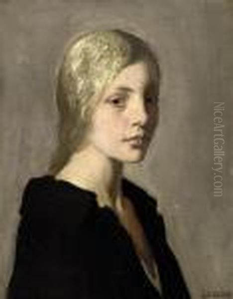 Lily Oil Painting by George Clausen