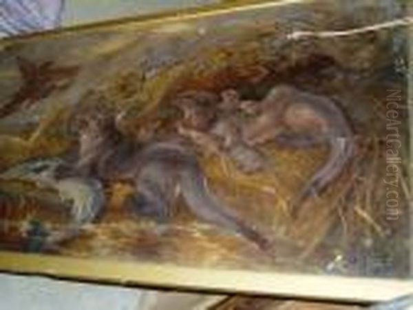 Disturbed At The Banquet Oil Painting by Robert Cleminson
