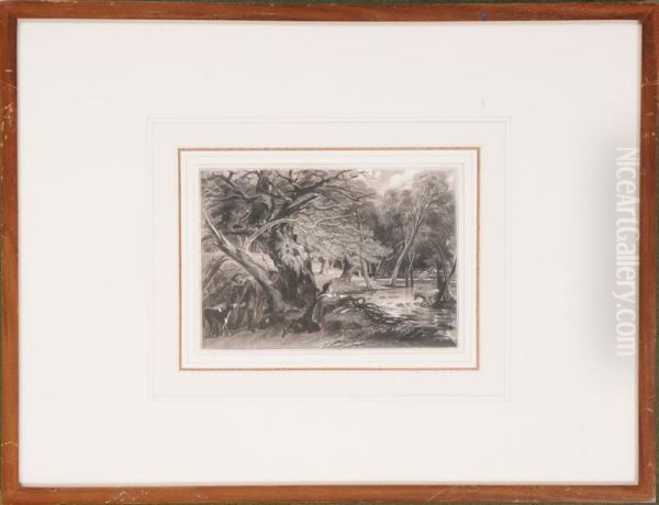 Jacques And The Wounded Stag Oil Painting by John Constable