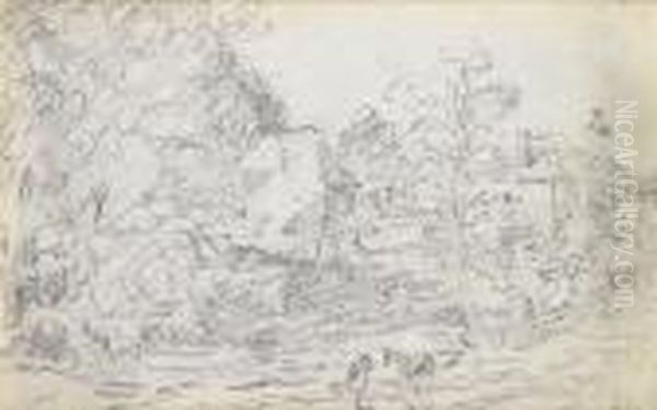 Wormingford Mill House, Essex Oil Painting by John Constable