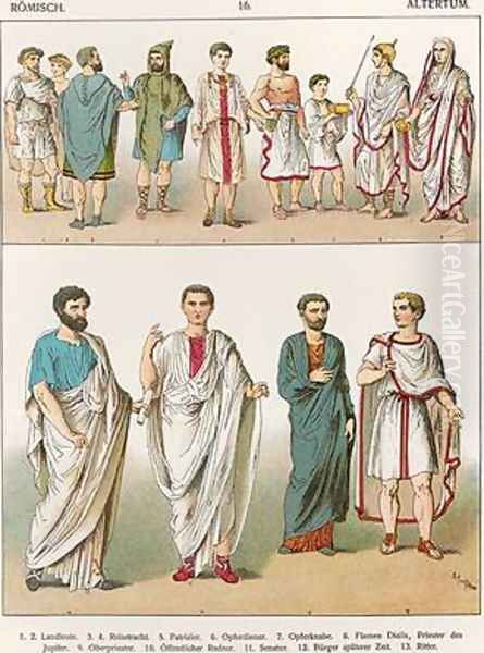 Roman Dress Oil Painting by Albert Kretschmer